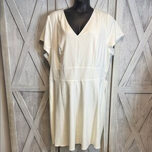 Lane Bryant Cream Midi Dress